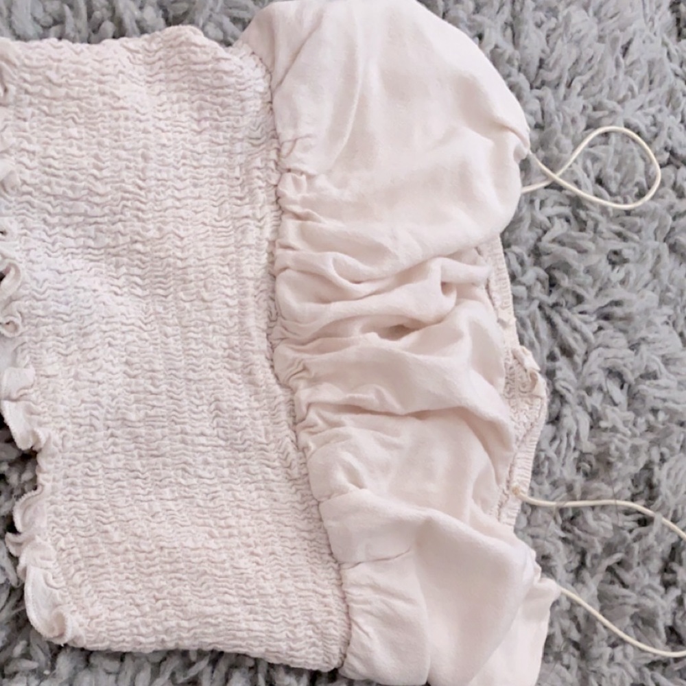 Beige Ruffle Tank . 🤍 - Picture 2 of 2